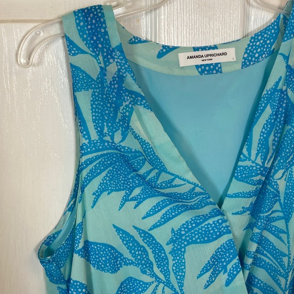 Amanda Uprichard Blue & Green Patterned Dress - Picture 6 of 10